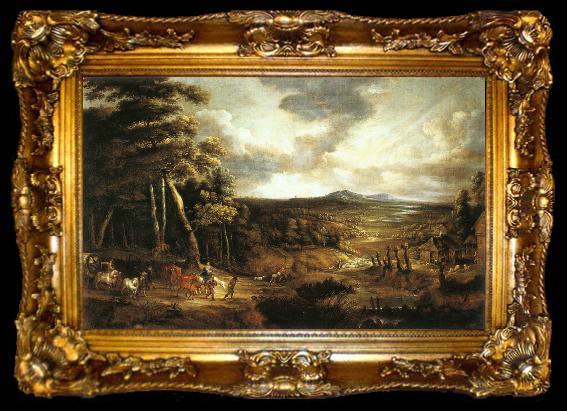 framed  UDEN, Lucas van Landscape with the Flight into Egypt  wt, ta009-2